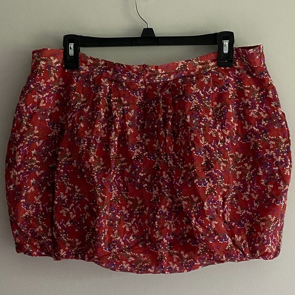 Zara Basic Bubble Hem Mini Skirt Juniors Size LARGE - Pre-Owned - Picture 2 of 7